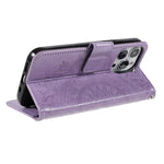 Mandala Totem Pattern Imprinted PU Leather Wallet Magnetic Flip Cover with Hand Strap for iPhone 13 Pro 6.1 inch