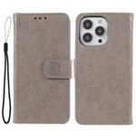 Mandala Totem Pattern Imprinted PU Leather Wallet Magnetic Flip Cover with Hand Strap for iPhone 13 Pro 6.1 inch