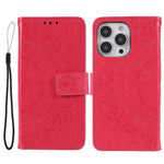 Mandala Totem Pattern Imprinted PU Leather Wallet Magnetic Flip Cover with Hand Strap for iPhone 13 Pro 6.1 inch