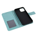 Stylish Imprinted Mandala Totem Pattern PU Leather Shockproof Flip Magnetic Case with Strap for iPhone 13 6.1 inch