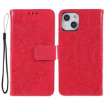 Stylish Imprinted Mandala Totem Pattern PU Leather Shockproof Flip Magnetic Case with Strap for iPhone 13 6.1 inch