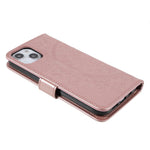 Imprinted Mandala Totem Pattern PU Leather Wallet Cover Slim Magnetic Shockproof Flip Case with Strap for iPhone 13 mini 5.4 inch