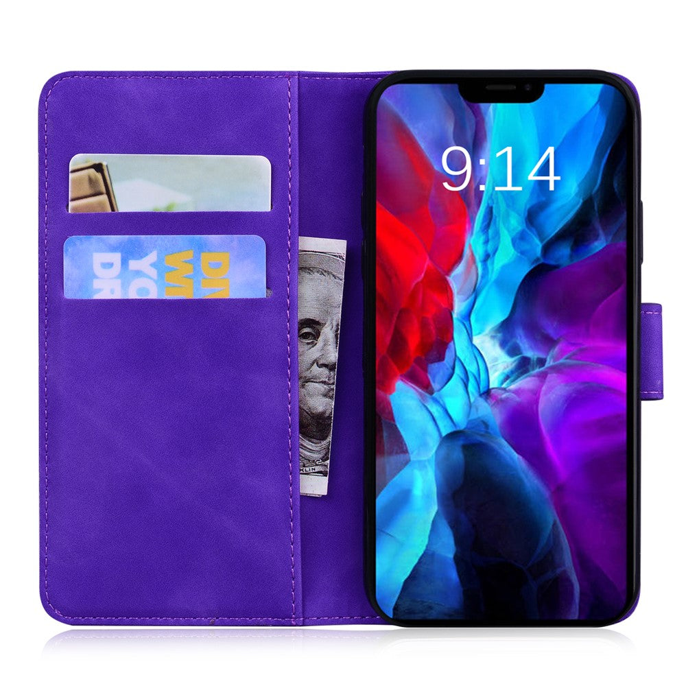 Enkeltfarvet, stødsikkert lædercover til iPhone 13 6.1 tommer