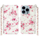 Fallskyddande mönstertryckt plånboksfodral i läder för iPhone 13 Pro Max 6,7 tum