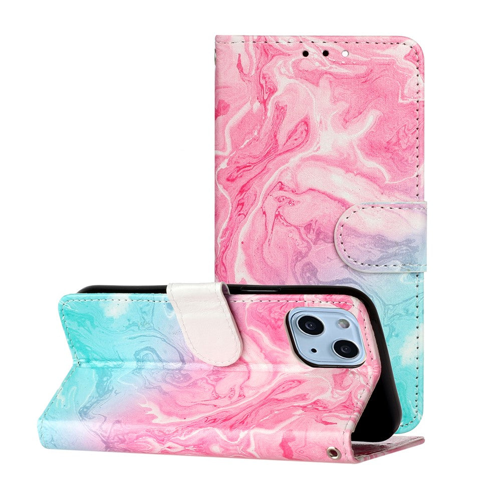 Pattern Printing PU Leather Wallet Design Phone Case Cover for iPhone 13 mini 5.4 inch