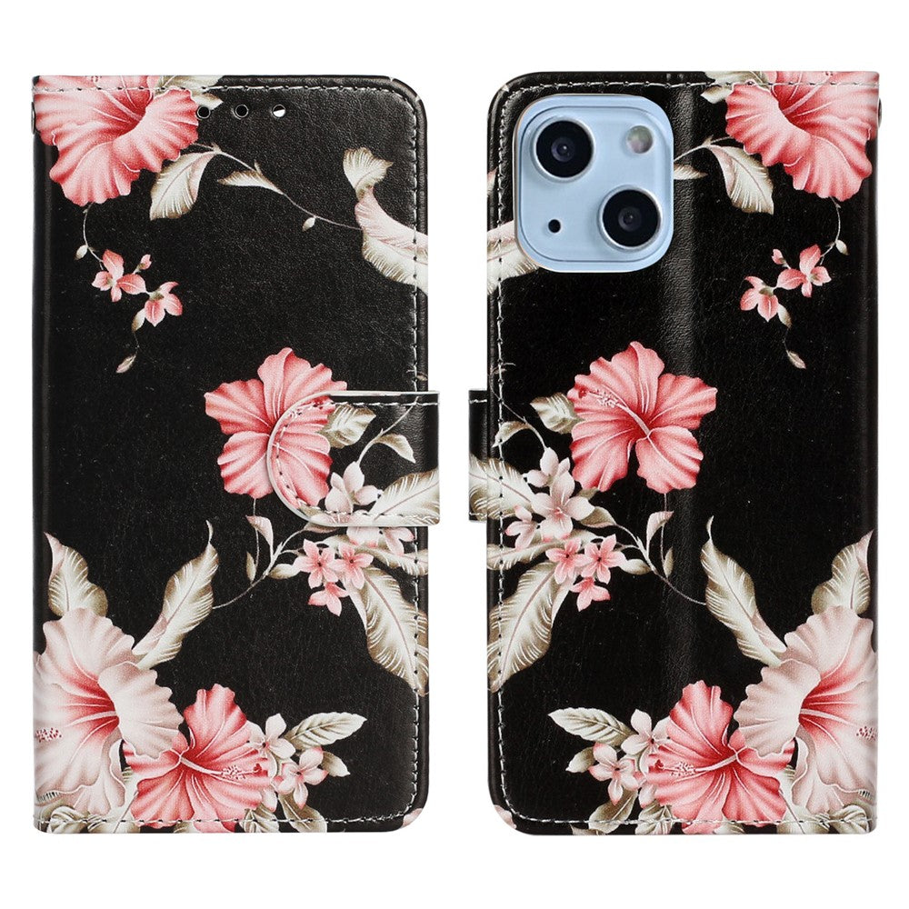Pattern Printing PU Leather Wallet Design Phone Case Cover for iPhone 13 mini 5.4 inch