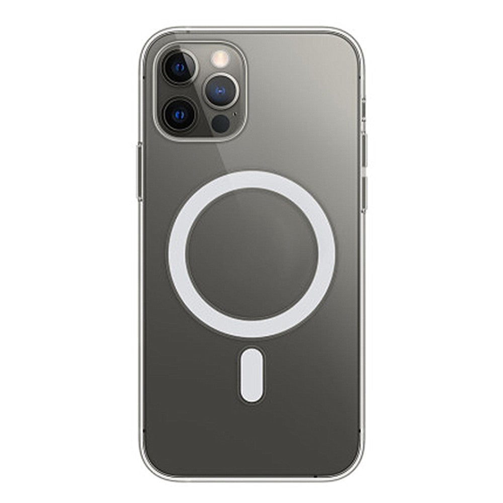Transparent magnetiskt akryl + TPU-kombinationshybridskal för iPhone 13 Pro 6,1 tum