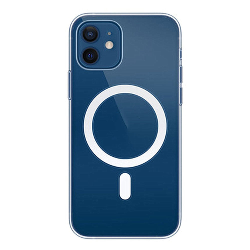 Transparent Magnetic Hard Acrylic + Thickened TPU Frame Combo Hybrid Cover for iPhone 13 mini 5.4 inch