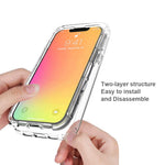 Fallskyddande transparent tonad färg klar TPU + PC-baksida för iPhone 13 mini 5,4 tum