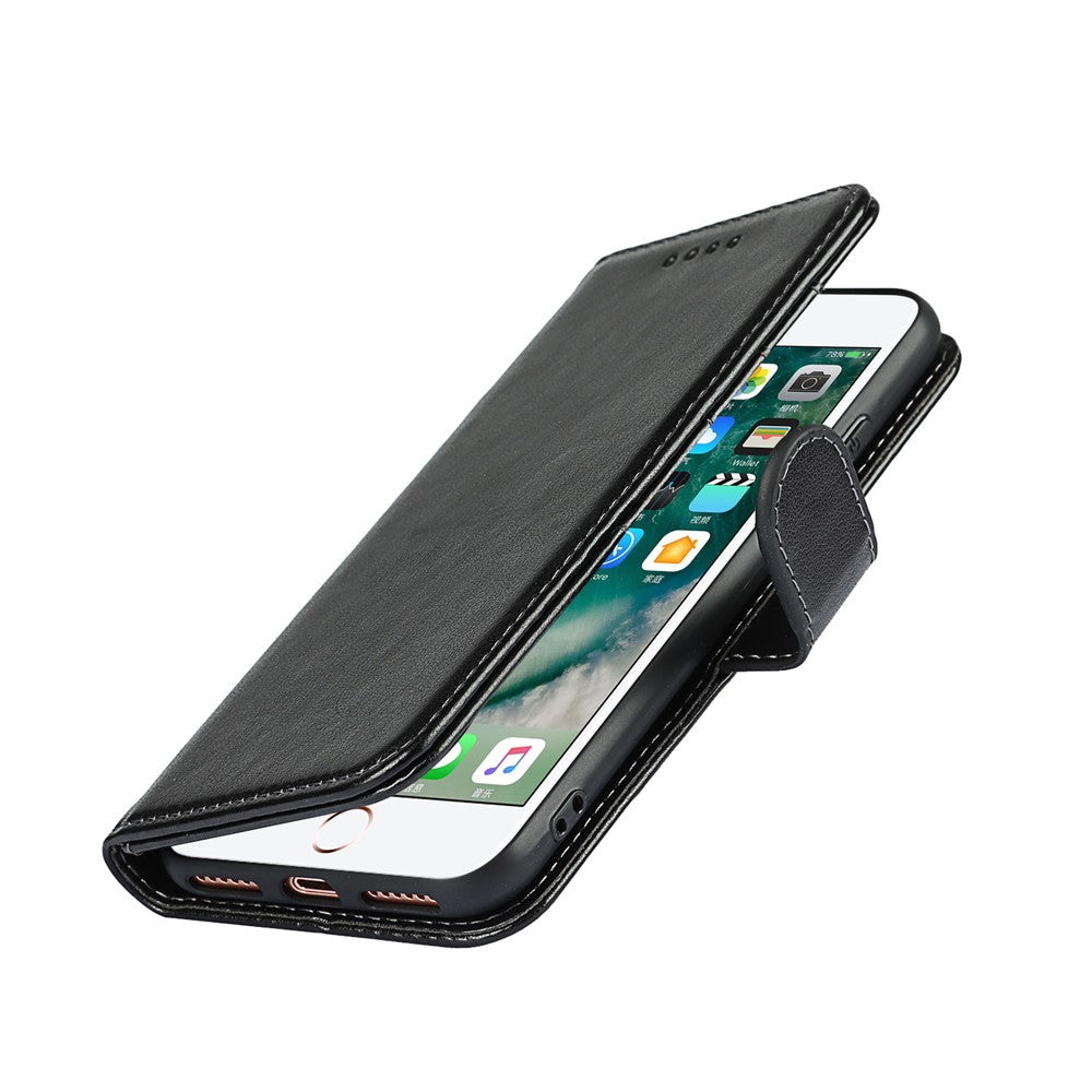 Drop-Proof R61 Tekstureret, syet PU-læderpung med mobildæksel til iPhone 7 4.7 tommer/8 4.7 tommer/SE (2020)/SE (2022)