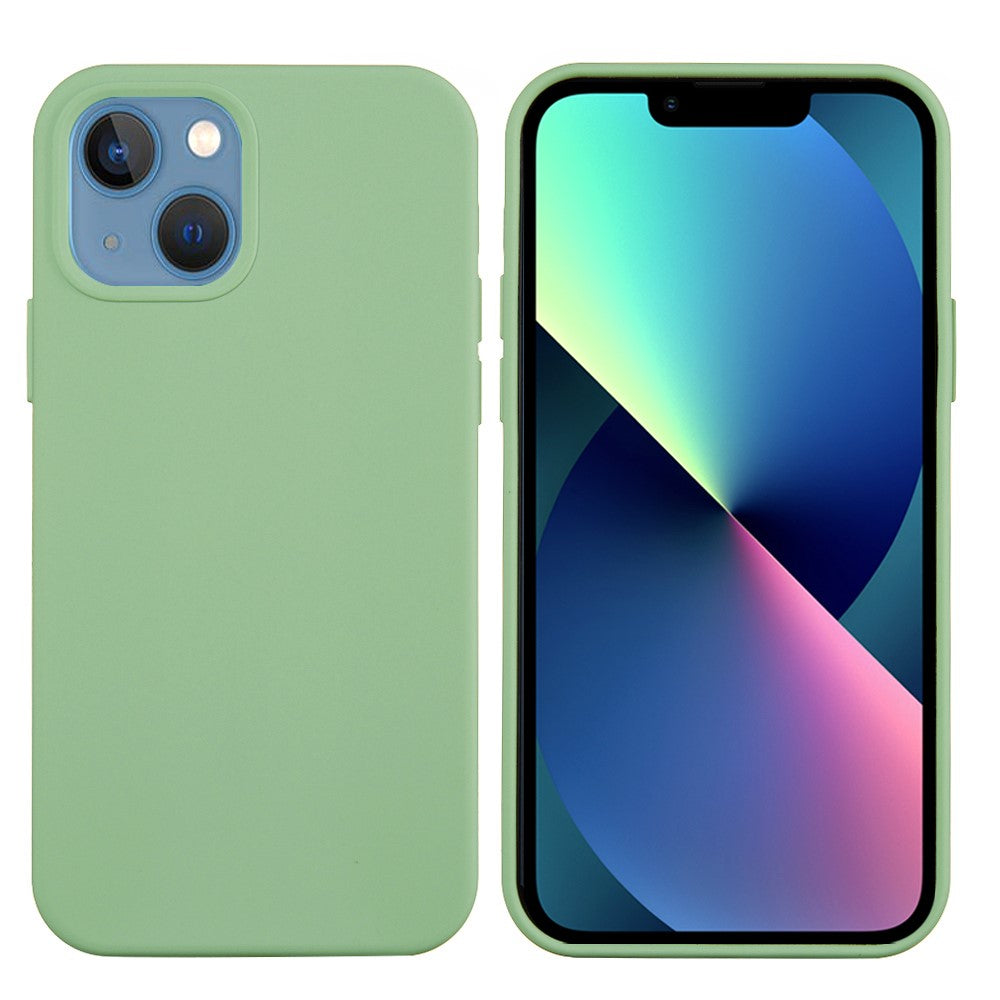 Til iPhone 13 ridsefast flydende silikone telefonbagside beskyttelsescover