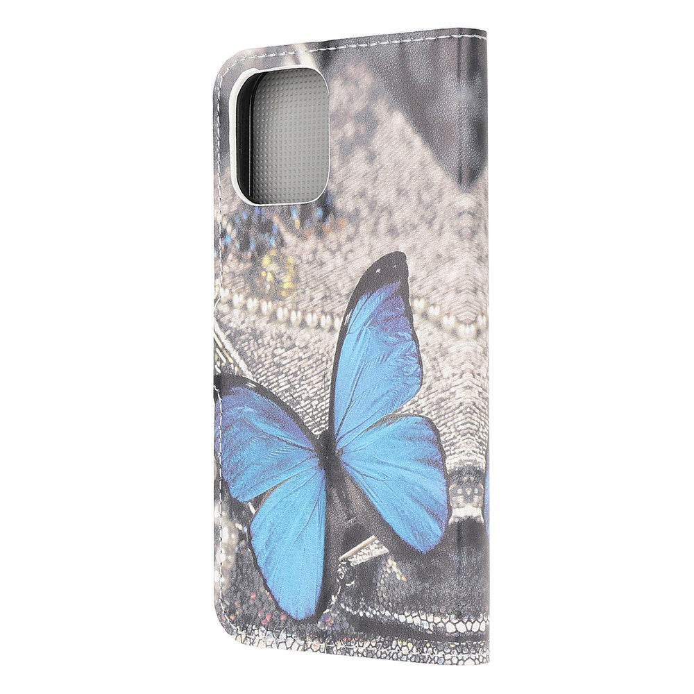 Stand Flip Pattern Printing Design Soft PU Leather Magnetic Closure Wallet Case for iPhone 13 mini 5.4 inch