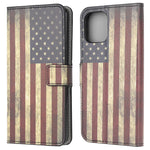 Stand Flip Pattern Printing Design Soft PU Leather Magnetic Closure Wallet Case for iPhone 13 mini 5.4 inch