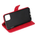 Wallet Stand Leather Case with Owl and Tree Imprinted for iPhone 13 mini 5.4 inch