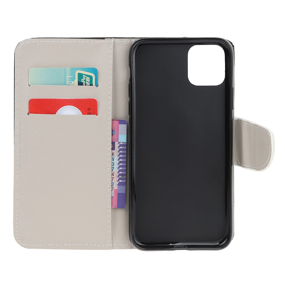 Cross Texture Pattern Printing Wallet Stand Leather Case Protector for iPhone 13 mini 5.4 inch