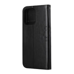 Plånboksfodral i läder med ugglaträd och prägel till iPhone 13 6,1 tum