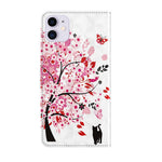Cool 3D Pattern Printing PU Leather Magnetic Clasp Shockproof Stand Flip Cover with Strap for iPhone 13 mini 5.4 inch