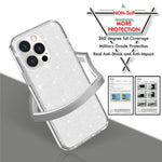 Glitter Bling Powder Phone Case for iPhone 13 Pro Max 6.7 inch, Soft TPU + PC Shockproof Scratch-resistant Cover