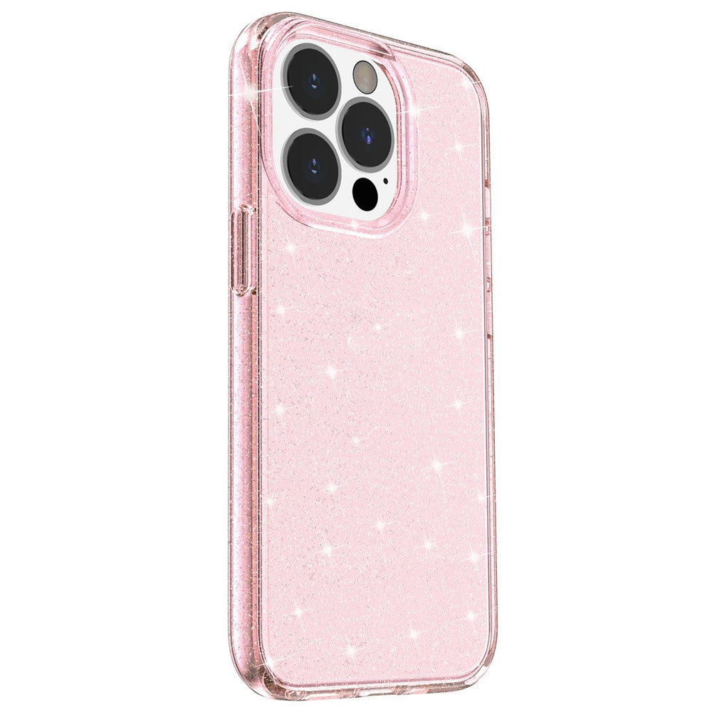 Glitter Bling Powder Phone Case for iPhone 13 Pro Max 6.7 inch, Soft TPU + PC Shockproof Scratch-resistant Cover