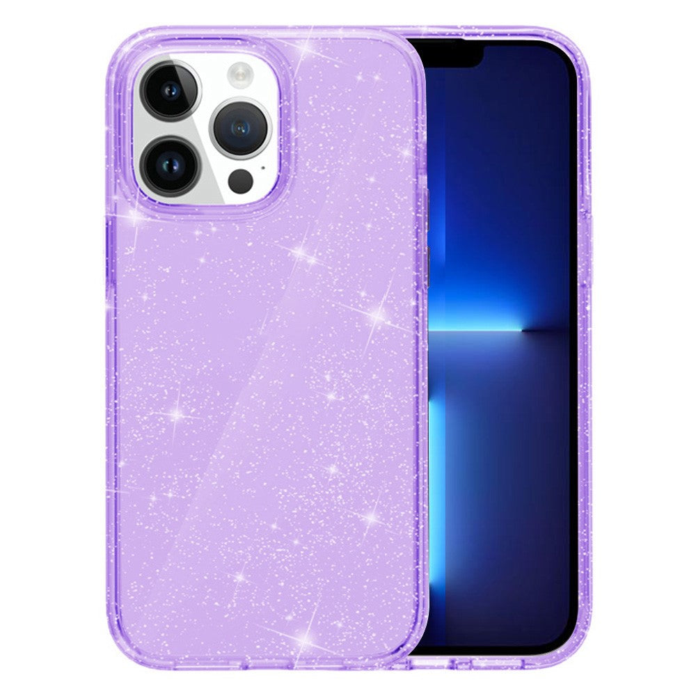 Glitter Bling Powder Phone Case for iPhone 13 Pro Max 6.7 inch, Soft TPU + PC Shockproof Scratch-resistant Cover