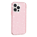 For iPhone 13 Pro Clear Bling Sparkly Powder Glitter Shiny Soft TPU + Hard PC Back Cover