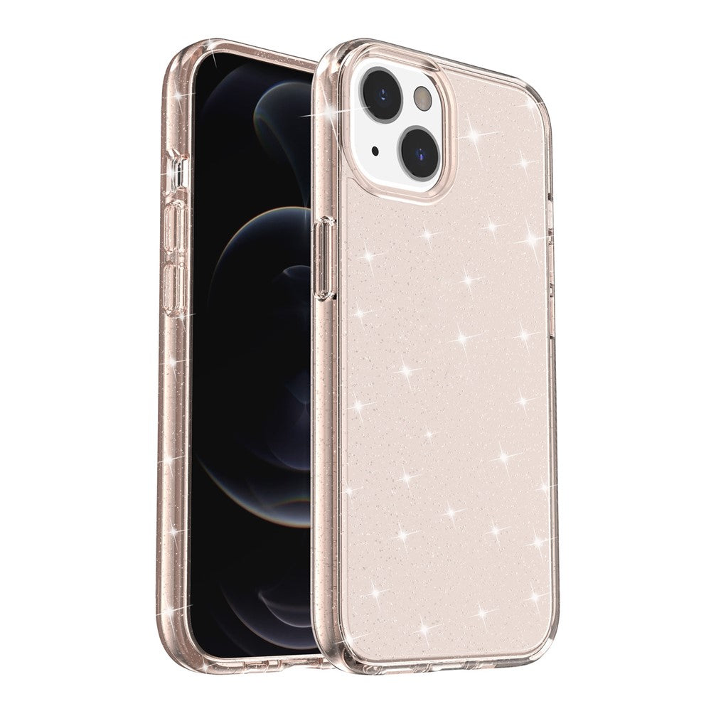 For iPhone 13 mini 5.4 inch Glittery Powder Design Back Cover Soft TPU + Hard PC Drop Protection Phone Case