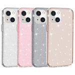 For iPhone 13 mini 5.4 inch Glittery Powder Design Back Cover Soft TPU + Hard PC Drop Protection Phone Case