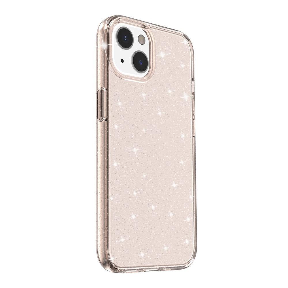 For iPhone 13 mini 5.4 inch Glittery Powder Design Back Cover Soft TPU + Hard PC Drop Protection Phone Case
