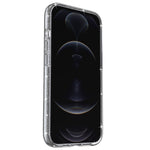For iPhone 13 6.1 inch Clear Glitter Design Phone Case Soft TPU Bumper + Hard PC Shockproof Protective Back Cover