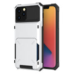 Flip Design Card Holder TPU+PC Hybrid Anti-fall Case Phone Cover for iPhone 13 mini 5.4 inch