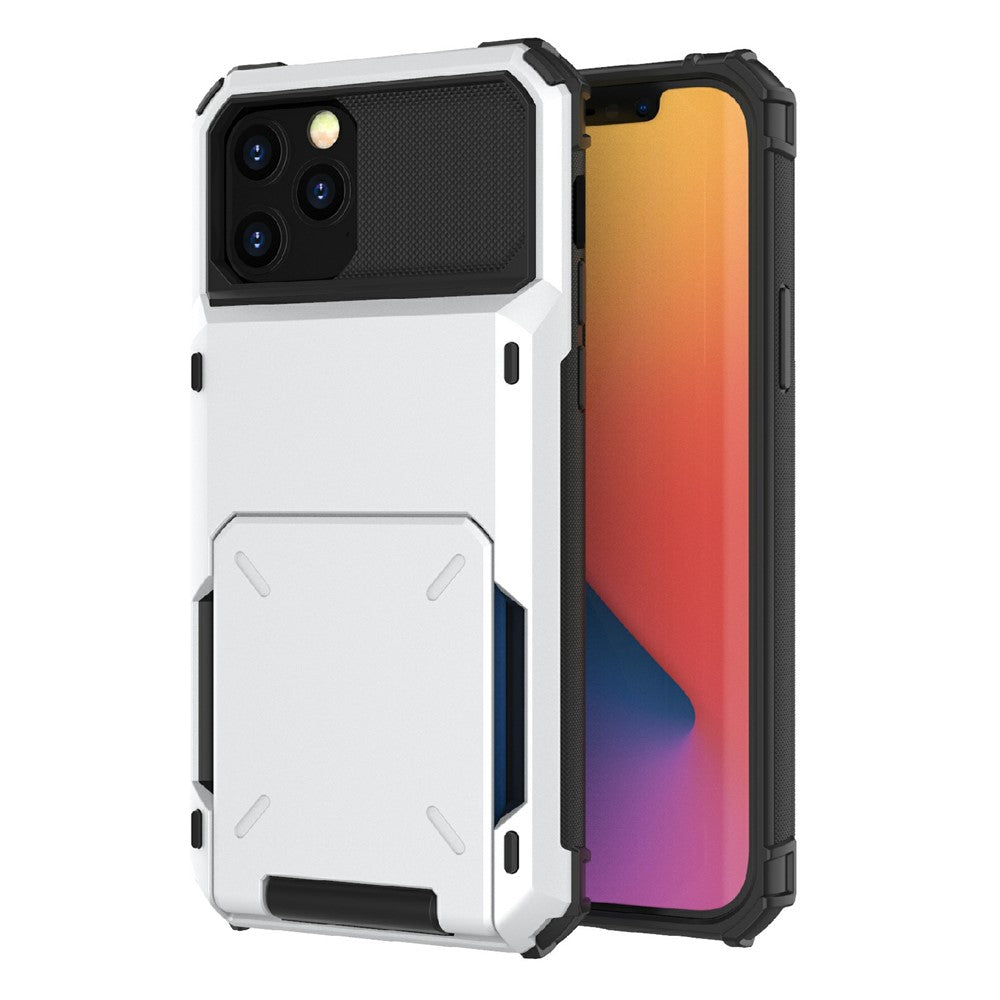 Faldresistent flipdesign kortholder TPU+PC hybrid cover til iPhone 13 6.1 tommer