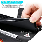 Anti-drop Stand Design Leather Wallet Cell Phone Cover Shell for iPhone 13 Pro Max 6.7 inch