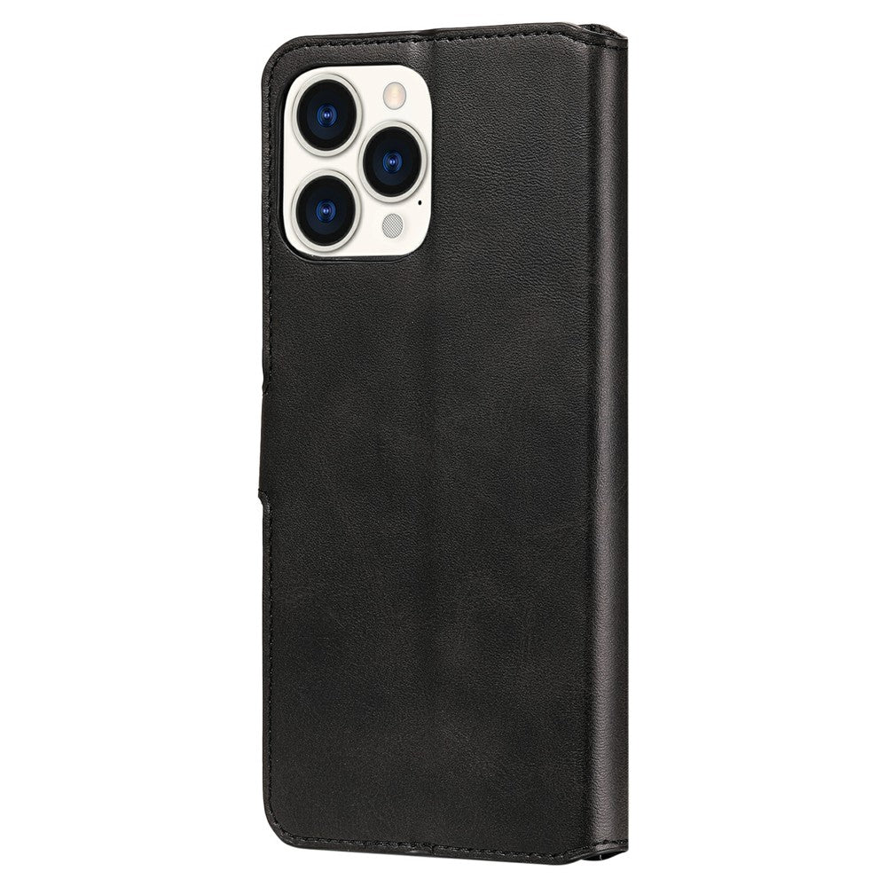 Anti-drop Stand Design Leather Wallet Cell Phone Cover Shell for iPhone 13 Pro Max 6.7 inch