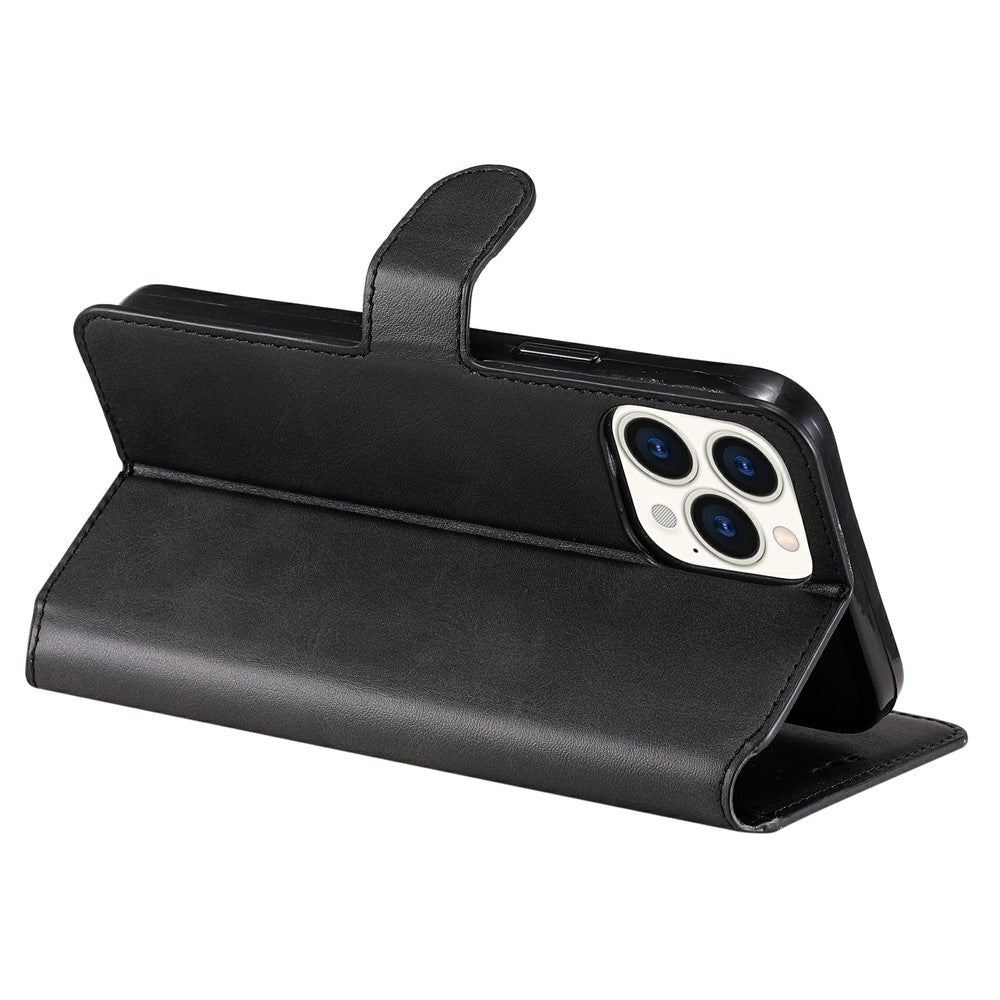 Anti-drop Stand Design Leather Wallet Cell Phone Cover Shell for iPhone 13 Pro Max 6.7 inch