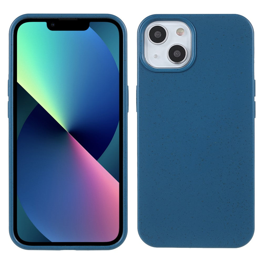 Starry Sky Series for iPhone 13 mini 5.4 inch Phone Case Drop-proof Wheat Straw Style TPU Protective Phone Back Shell