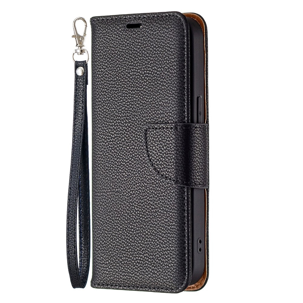 Full Cover Litchi Grain Magnetic Closure Leather Wallet Phone Case for iPhone 13 Pro