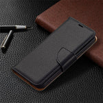 Full Cover Litchi Grain Magnetic Closure Leather Wallet Phone Case for iPhone 13 Pro