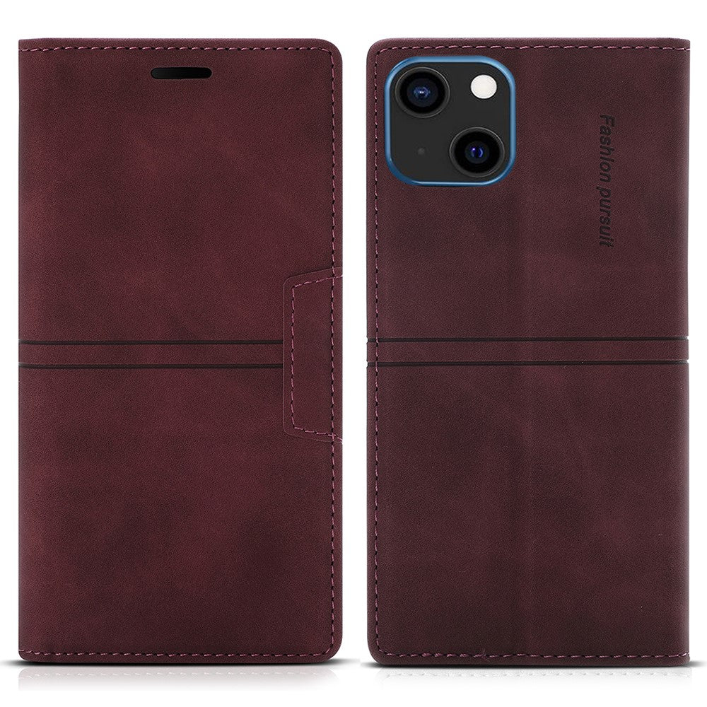 Fantasy Ridsefast Læder Telefon Pung Cover Skal med Auto-Absorbering til iPhone 13 6.1 tommer
