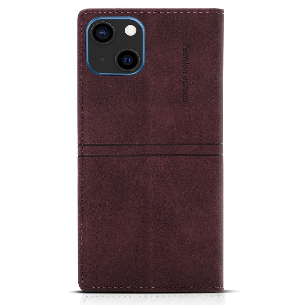 Fantasy Ridsefast Læder Telefon Pung Cover Skal med Auto-Absorbering til iPhone 13 6.1 tommer