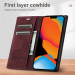 Fantasy Ridsefast Læder Telefon Pung Cover Skal med Auto-Absorbering til iPhone 13 6.1 tommer