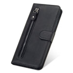 Drop-resistant Zipper Pocket Leather Wallet Phone Shell for iPhone 13 mini 5.4 inch