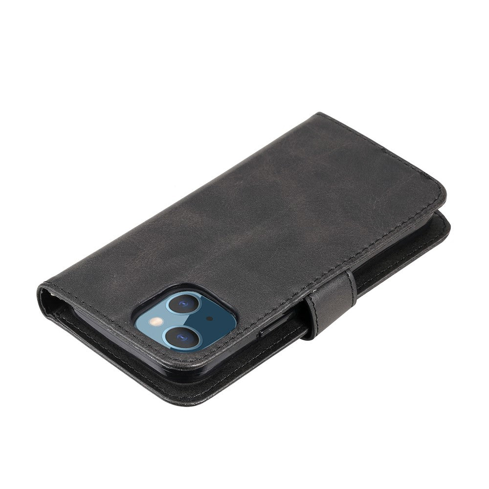 Drop-resistant Zipper Pocket Leather Wallet Phone Shell for iPhone 13 mini 5.4 inch