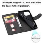 Drop-resistant Zipper Pocket Leather Wallet Phone Shell for iPhone 13 mini 5.4 inch