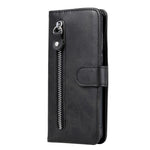 Drop-resistant Zipper Pocket Leather Wallet Phone Shell for iPhone 13 mini 5.4 inch