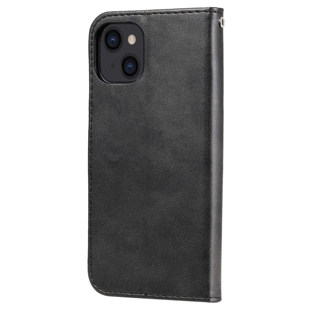 Fuld beskyttende lynlåslomme læderpung cover til iPhone 13 6.1 tommer
