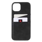 All-round Protected Leather Coated PC Back Phone Cover with Double Card Slots for iPhone 13 mini 5.4 inch