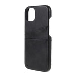 All-round Protected Leather Coated PC Back Phone Cover with Double Card Slots for iPhone 13 mini 5.4 inch