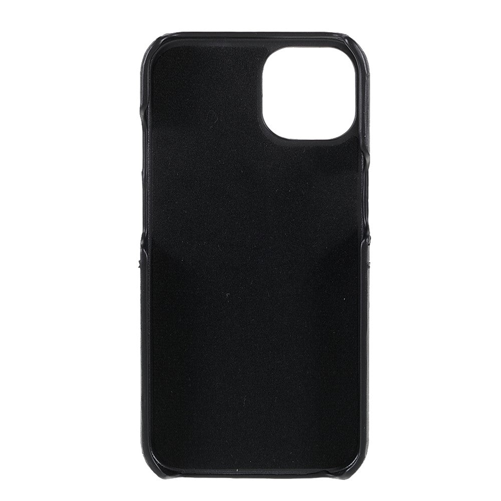 All-round Protected Leather Coated PC Back Phone Cover with Double Card Slots for iPhone 13 mini 5.4 inch