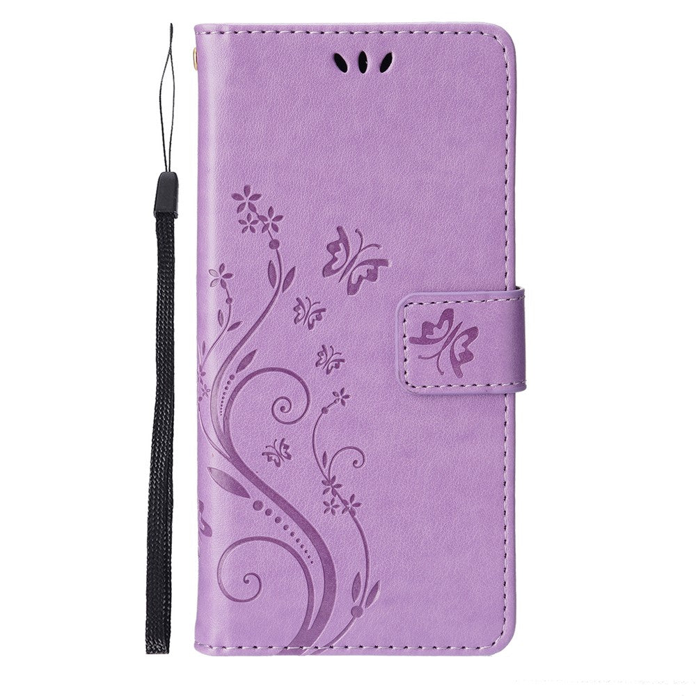 Butterflies Pattern Imprint PU Leather Wallet Card Slots Cover Phone Stand Case for	iPhone 13 mini