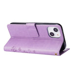Butterflies Pattern Imprint PU Leather Wallet Card Slots Cover Phone Stand Case for	iPhone 13 mini